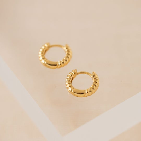 Anneaux Huggie twist or vermeil Lover's Tempo