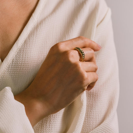 Bague twist or vermeil Lover's Tempo