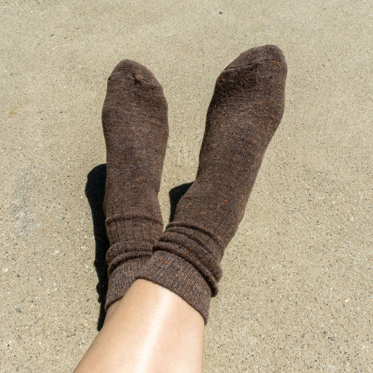 Chaussettes en laine mérinos - Brun confettis | Bondoodle