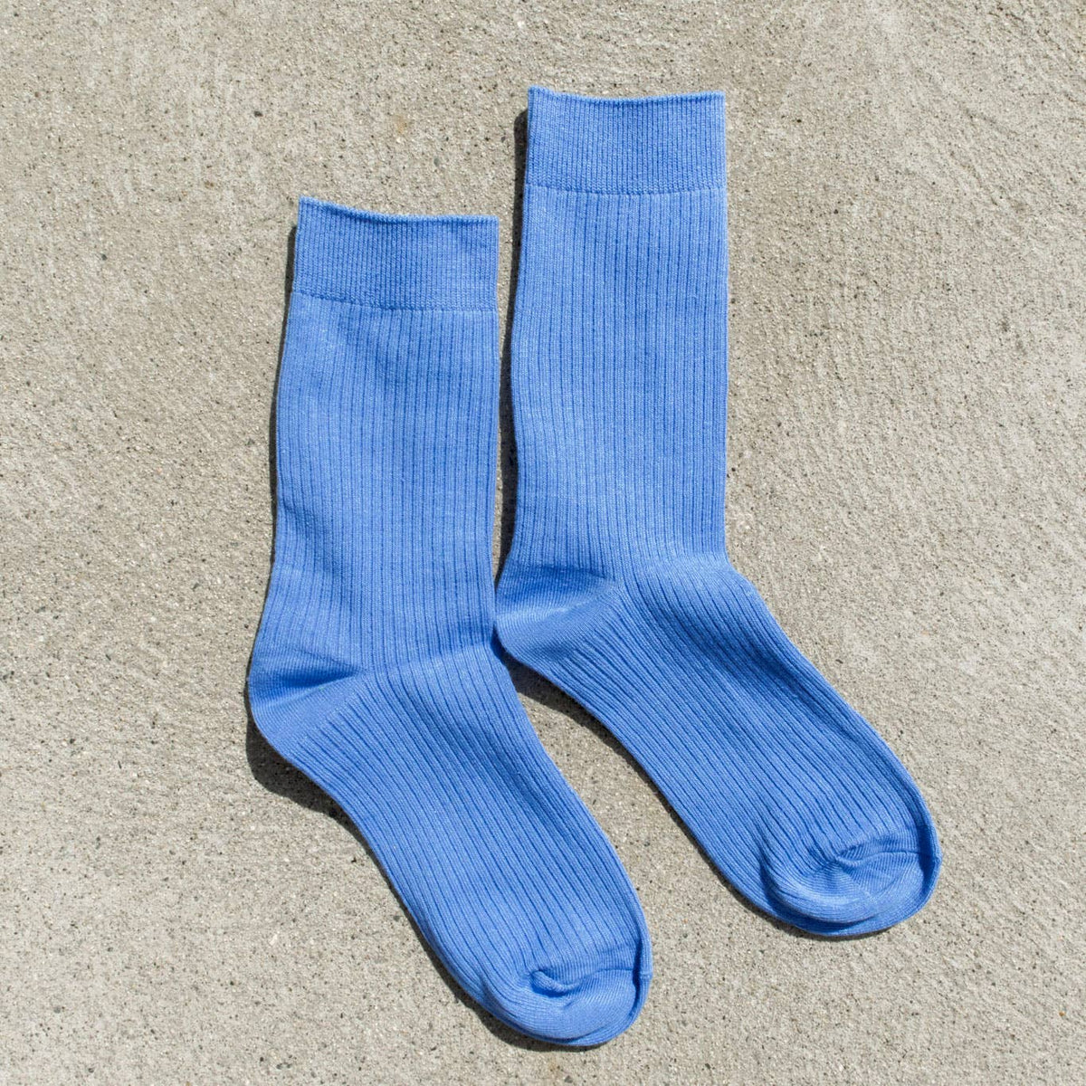 Chaussettes mi‑mollet en coton - Bleu Poolside | Bondoodle