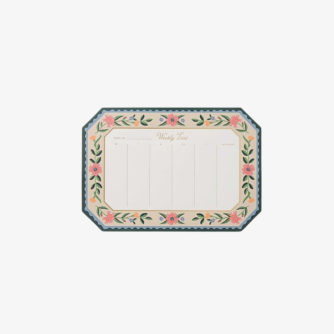 Planificateur hebdomadaire Aster fleurs papeterie Rifle Paper 