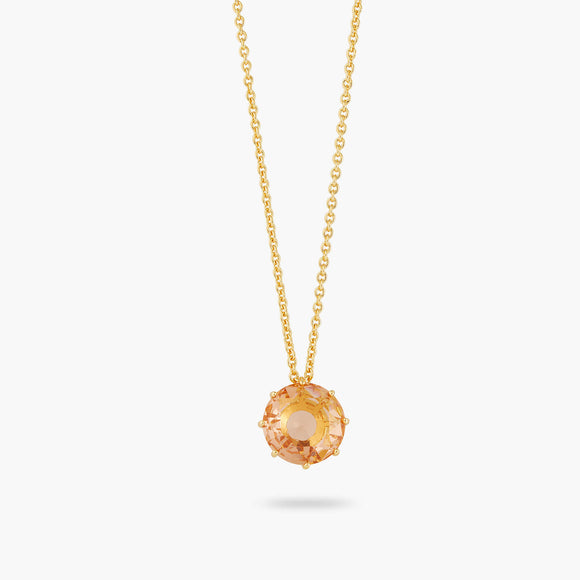 Collier sautoir cristal rond abricot Les Néréides Paris