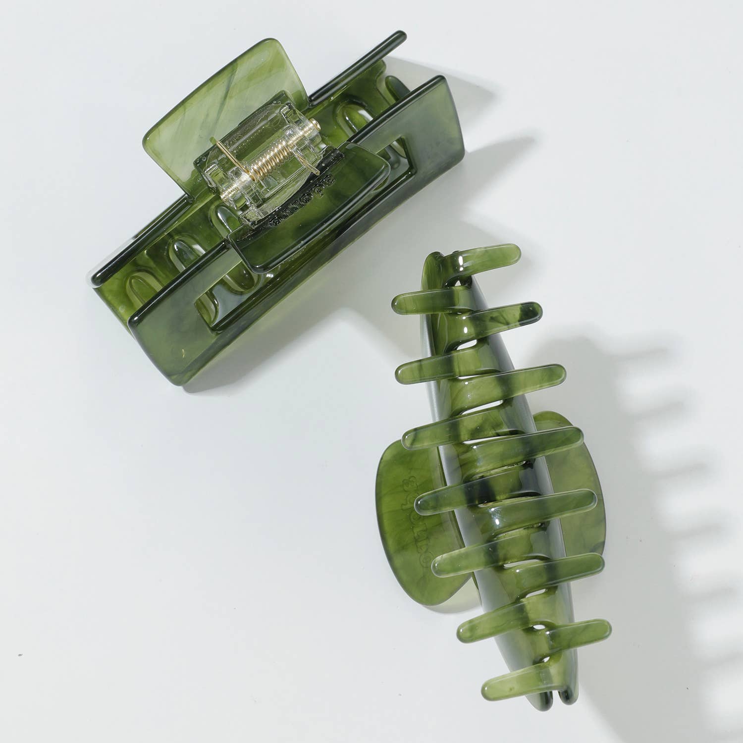 Pinces à cheveux - Vert Jade P/M