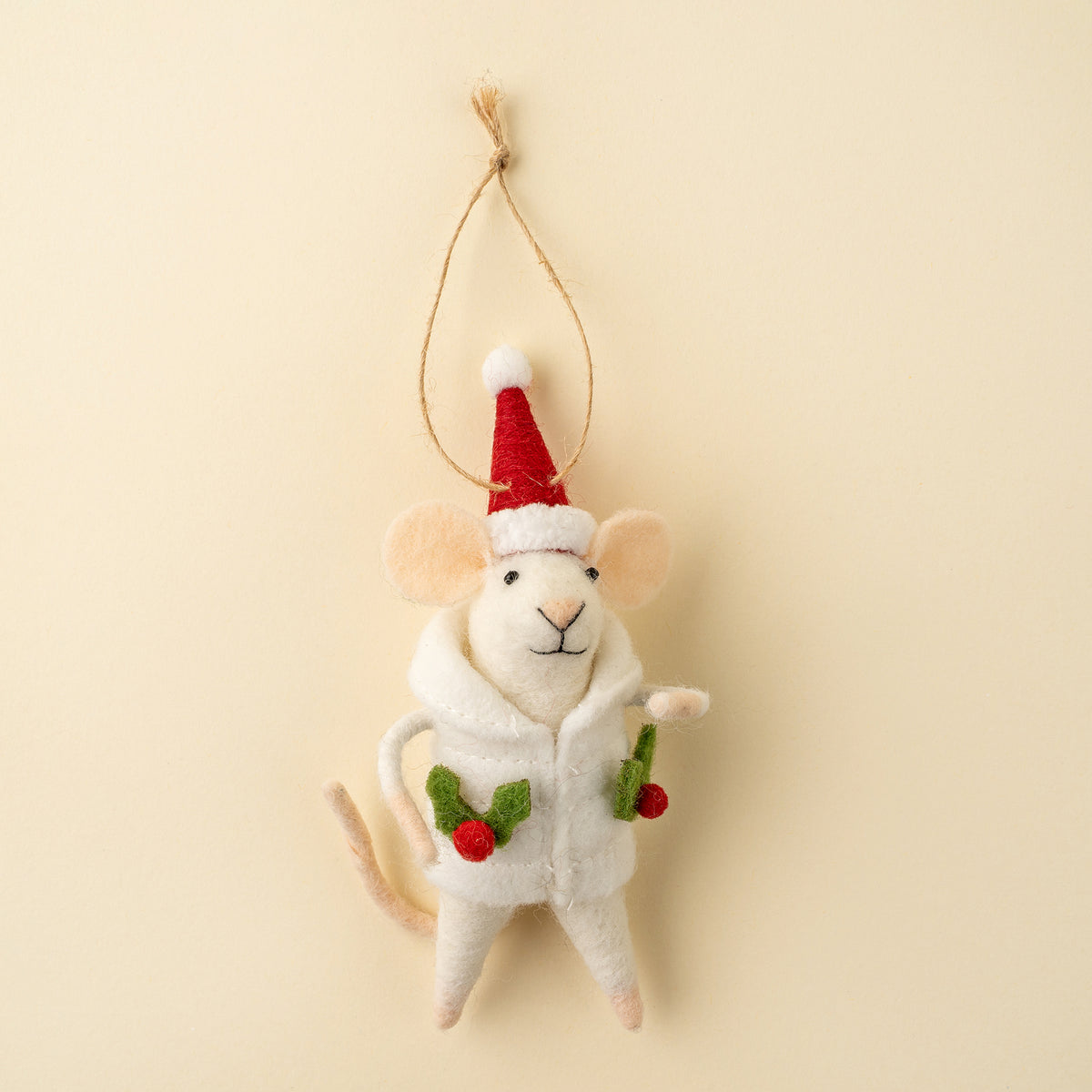 Souris ornement hollyberry hattie Noël cadeau Indaba 