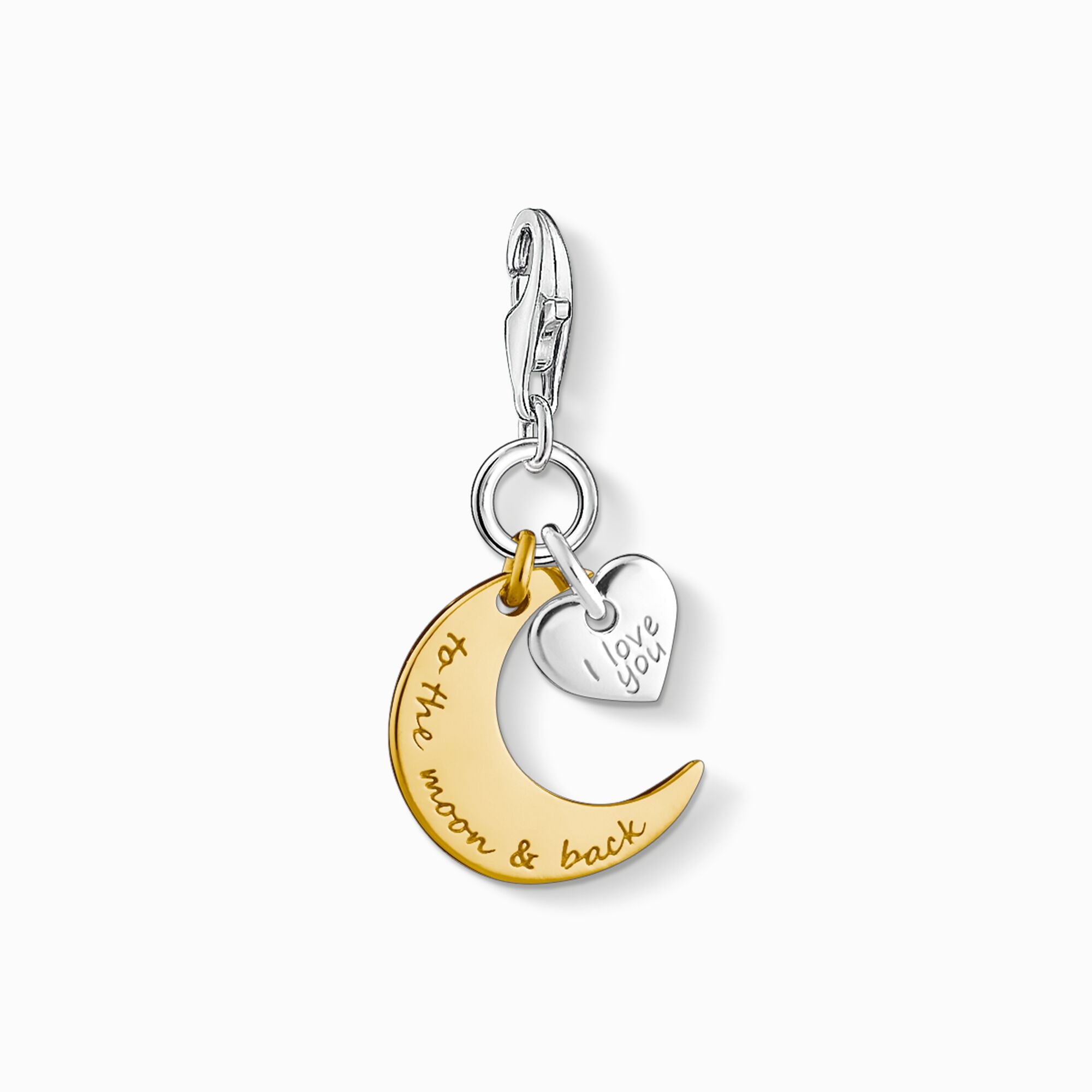 Thomas sabo Charm lune coeur or vermeil argent 925