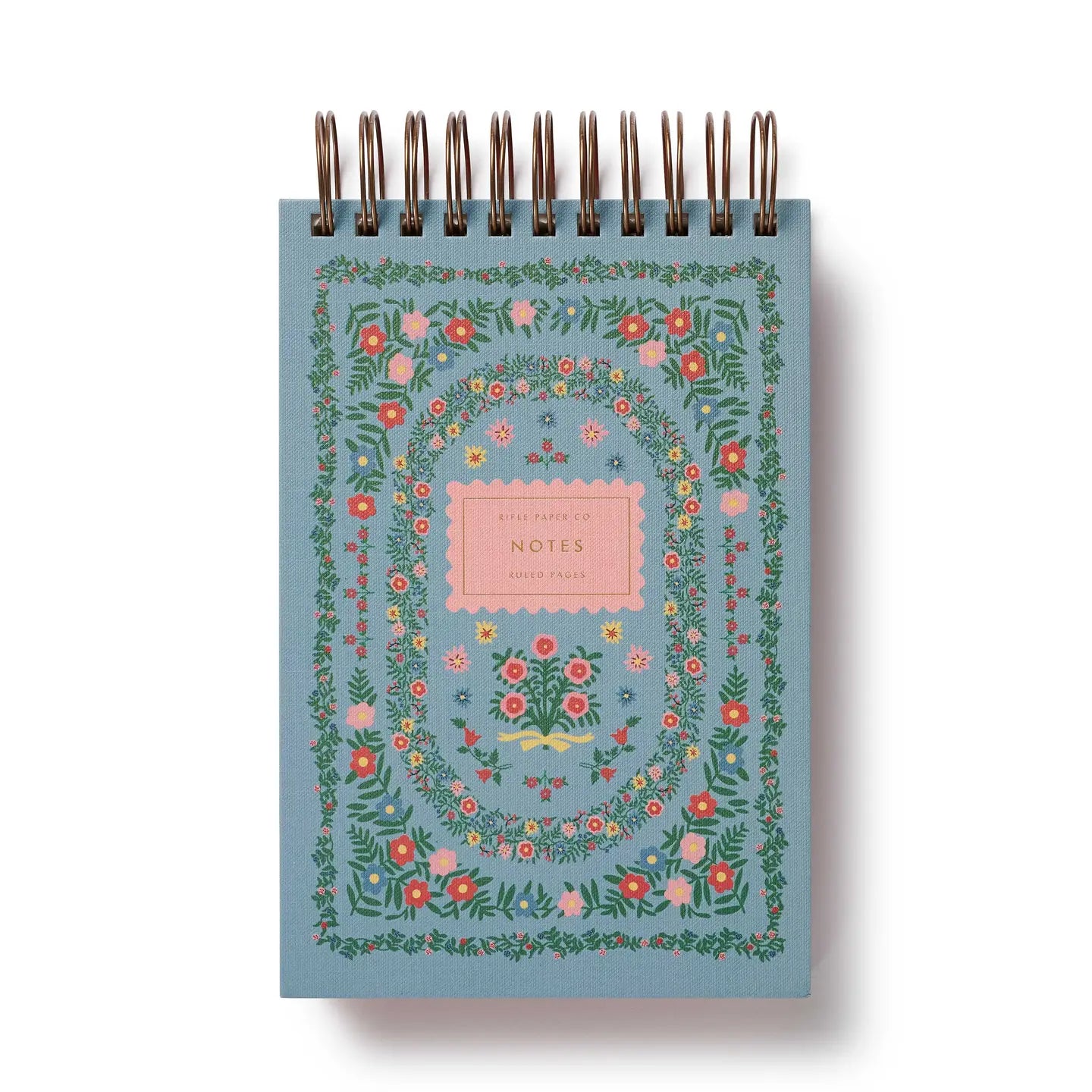 Grand Bloc-Notes Spirales Imprimé Rosette Rifle Paper Co. Bleu fleurs cute tendance 