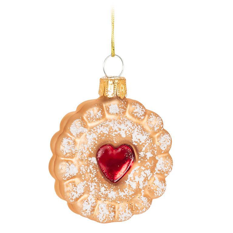 Ornement de Noël en verre soufflé biscuit sablé cute décoration hiver tendance Abbott