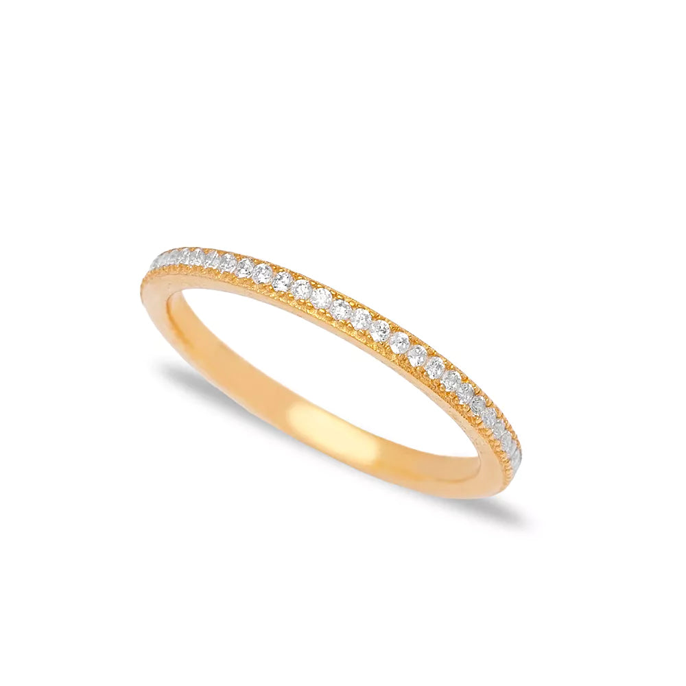 Bague pavé zircon infini argent Sterling placage or
