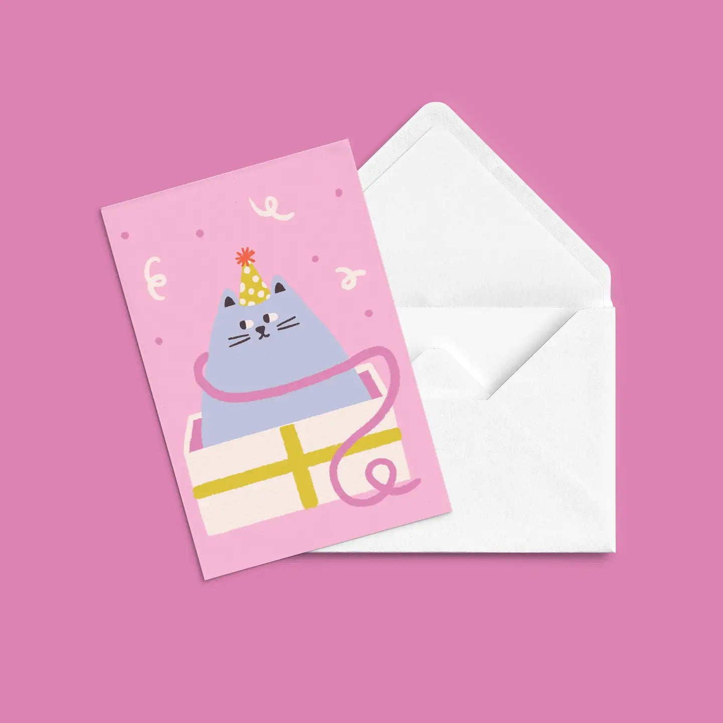 Carte de souhaits - Chat dans une boîte | Anne-Julie Dudemaine