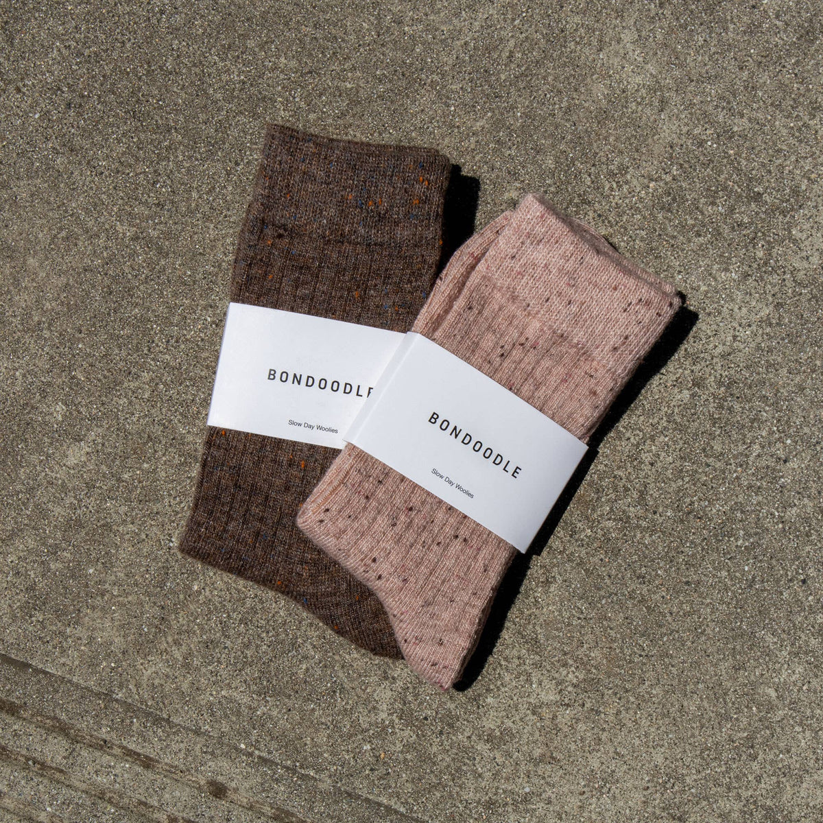 Chaussettes en laine mérinos - Brun confettis | Bondoodle