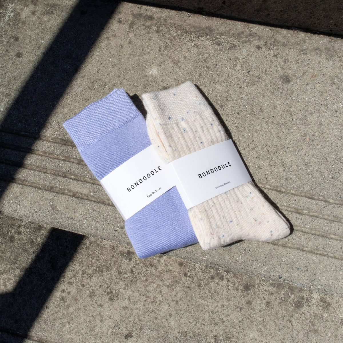 Chaussettes en laine mérinos - Crème confettis | Bondoodle