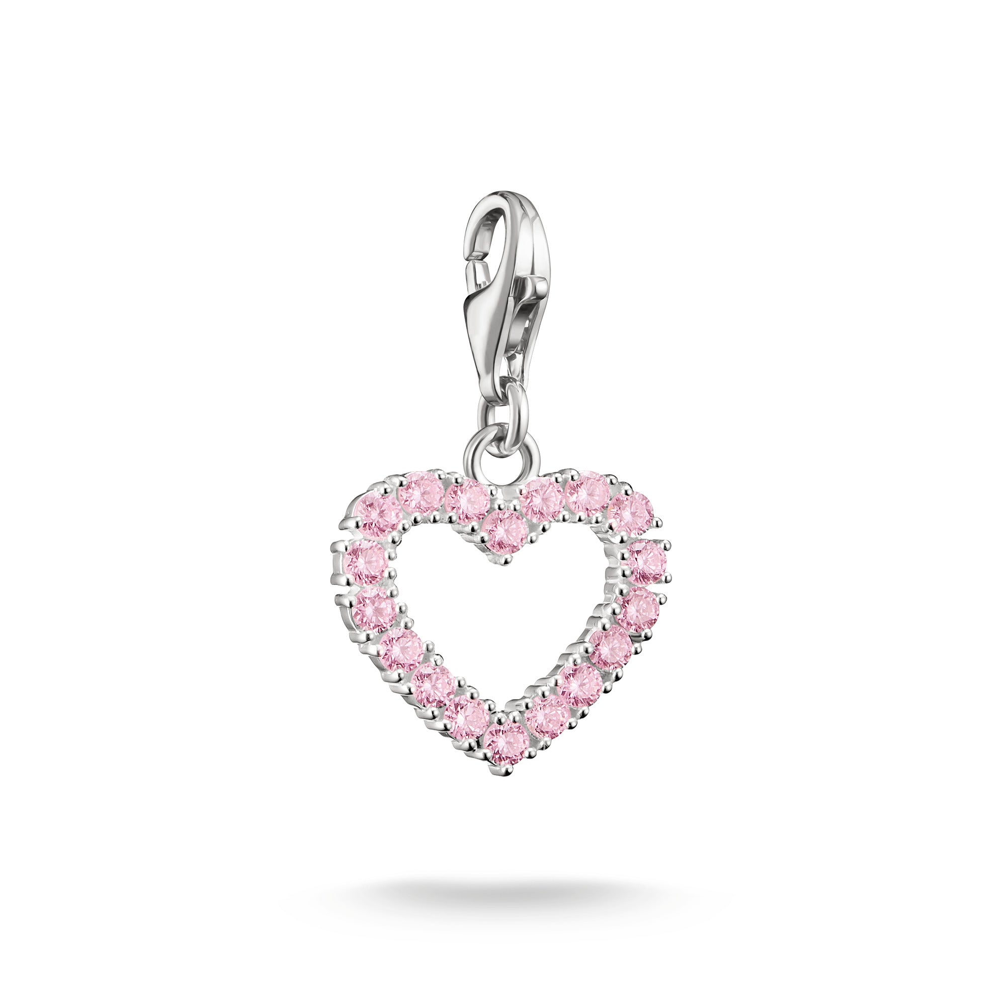 Breloque Charm Coeur rose Argent sterling 925 Thomas Sabo cute pendentif tendance mode zircons