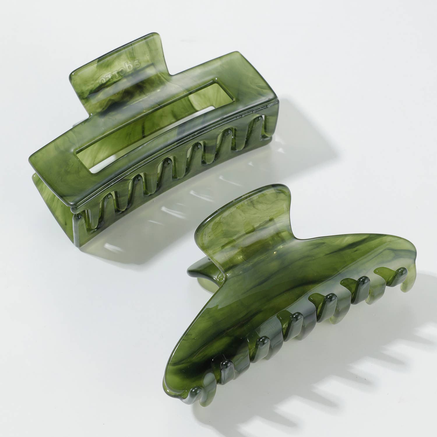 Pinces à cheveux - Vert Jade P/M