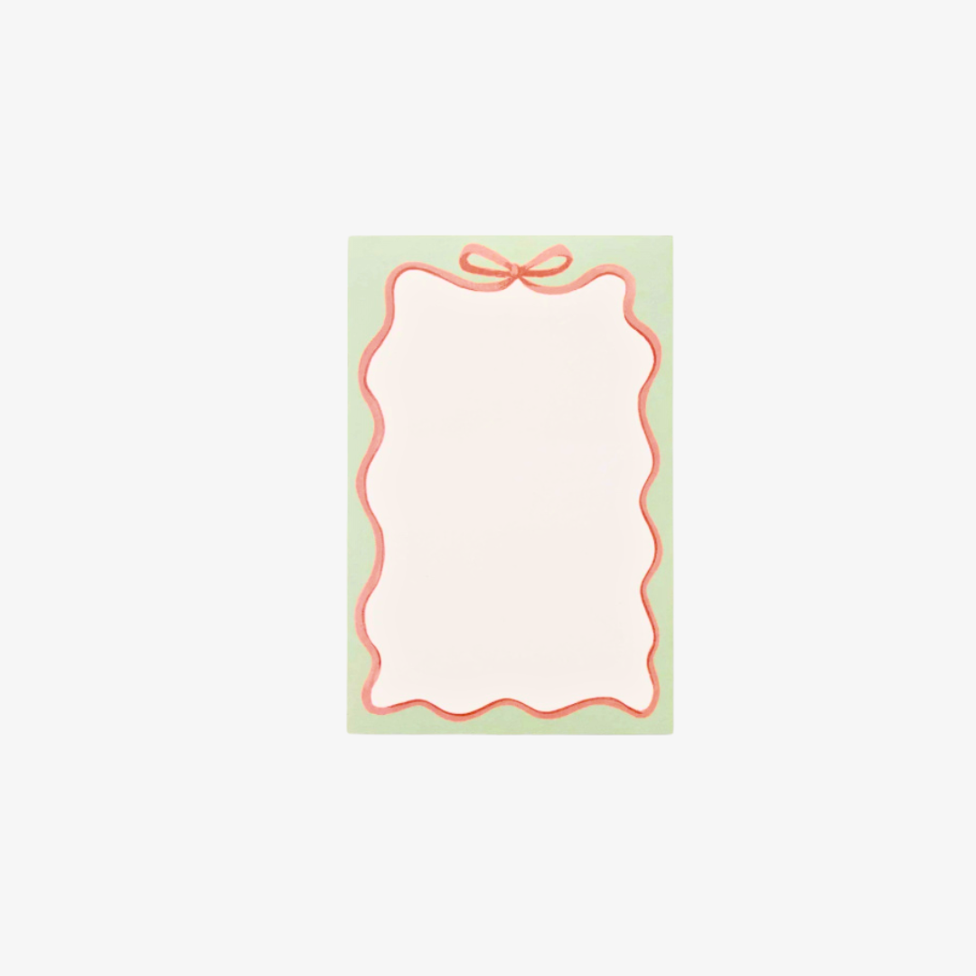 Bloc-notes Ruban rose vert papeterie Rifle Paper 