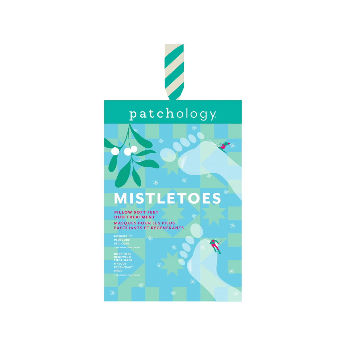 Masque Regénérant Pieds MistleToes Patchology cadeau Noël cute soin tendance exfoliant 