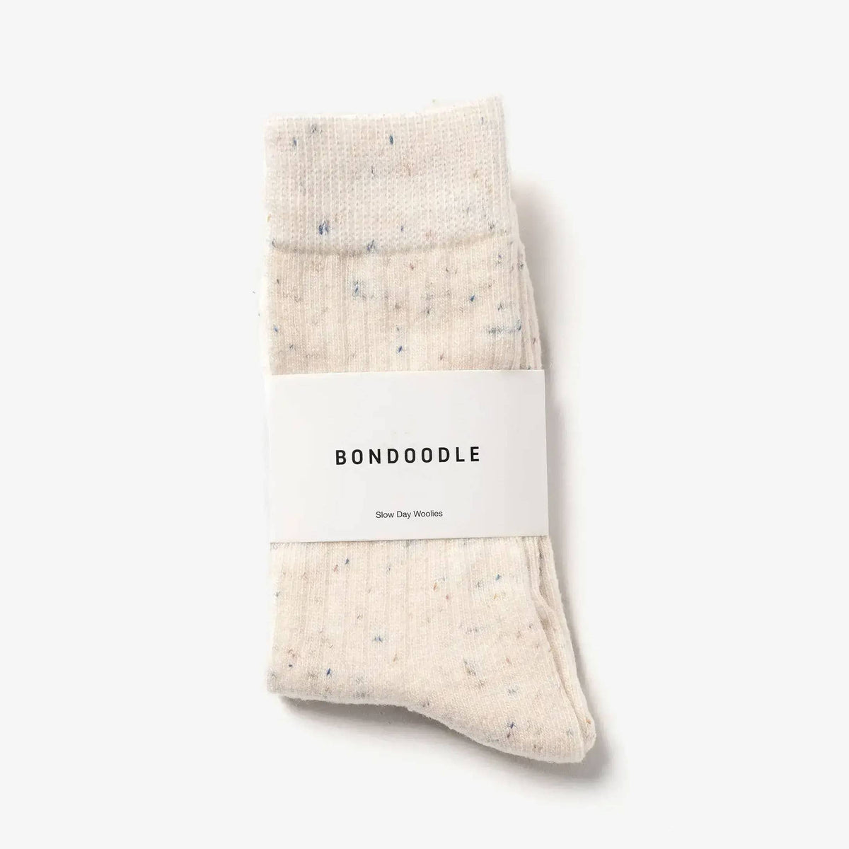Chaussettes en laine mérinos - Crème confettis | Bondoodle