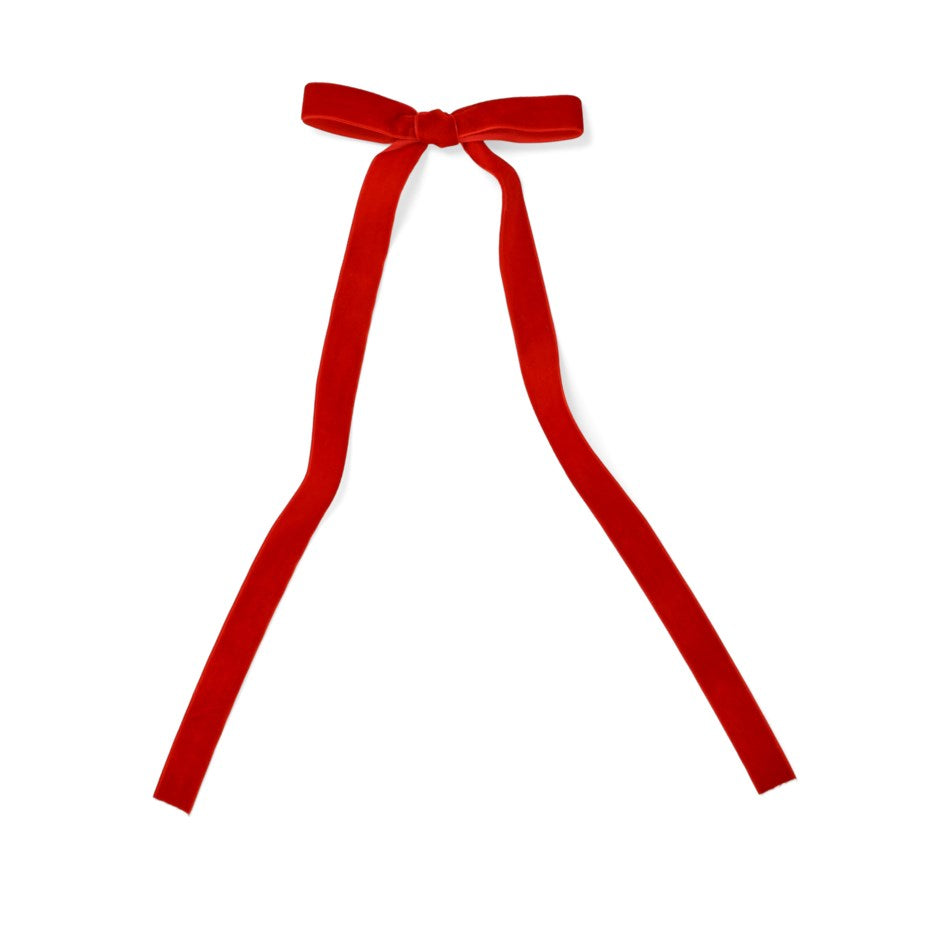 Noeud, velour, rouge, Noël, coiffure, ADV, style