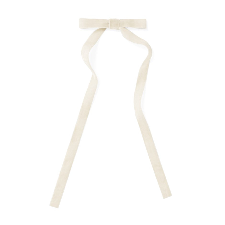 Noeud, velour, blanc, Noël, coiffure, ADV, style