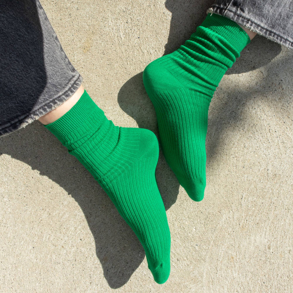 Chaussettes en coton- Vert émeraude | Bondoodle