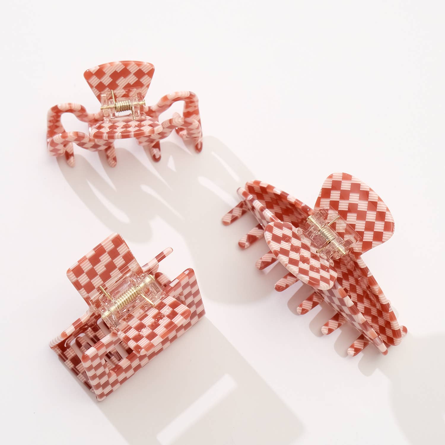 Pinces à cheveux - Rouge Vichy P/M