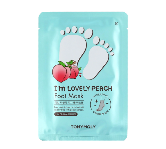 Masque pour les pieds TONYMOLY I’m Lovely Peach – Soin hydratant à la pêche