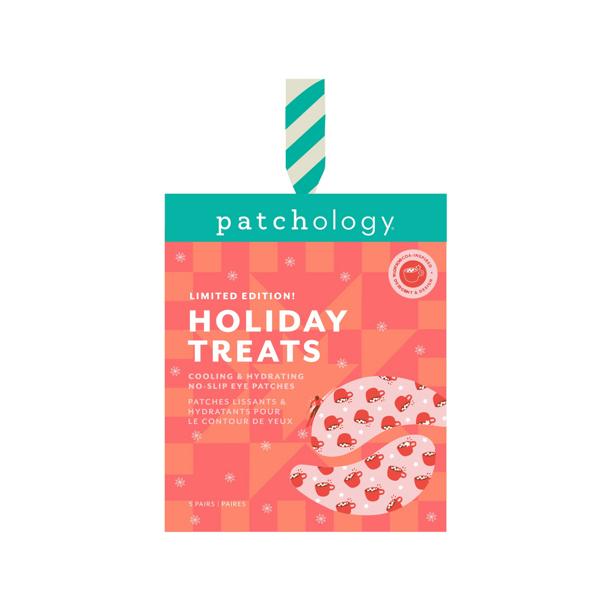 Lot 5 Patchs Yeux Hydratant Holiday Treats Patchology ensemble set skincare soin cadeau Noël 