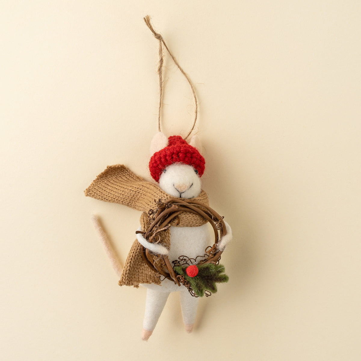 Ornement souris Noël hiver Wilma mignon Indaba