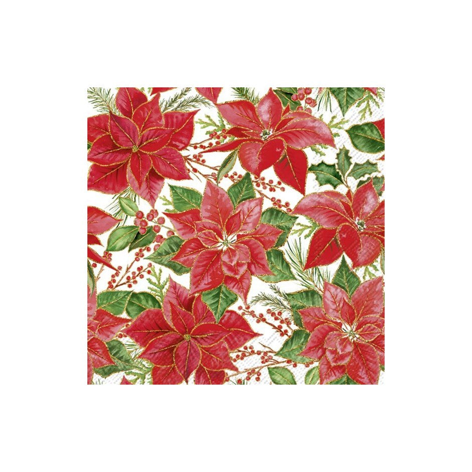 Serviettes papier, Fleurs, Poinsettia, idéal home range, IHR, Allemagne, Noël, célébration, fête 