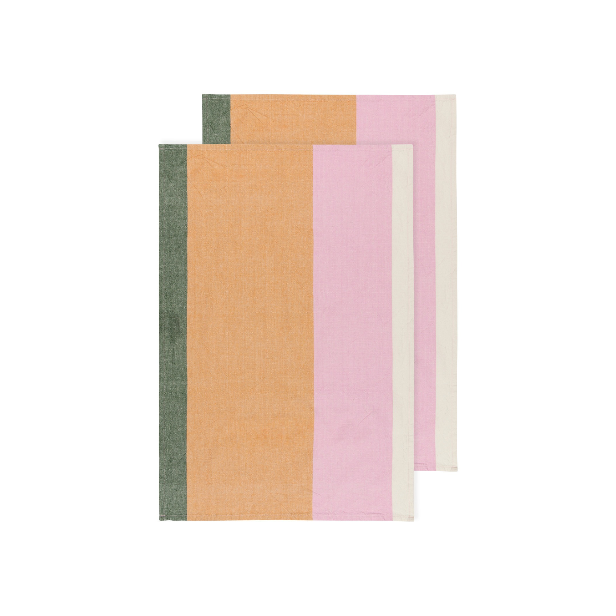Ensemble de 2 linge de cuisine Rose Danica couleurs essentiel 