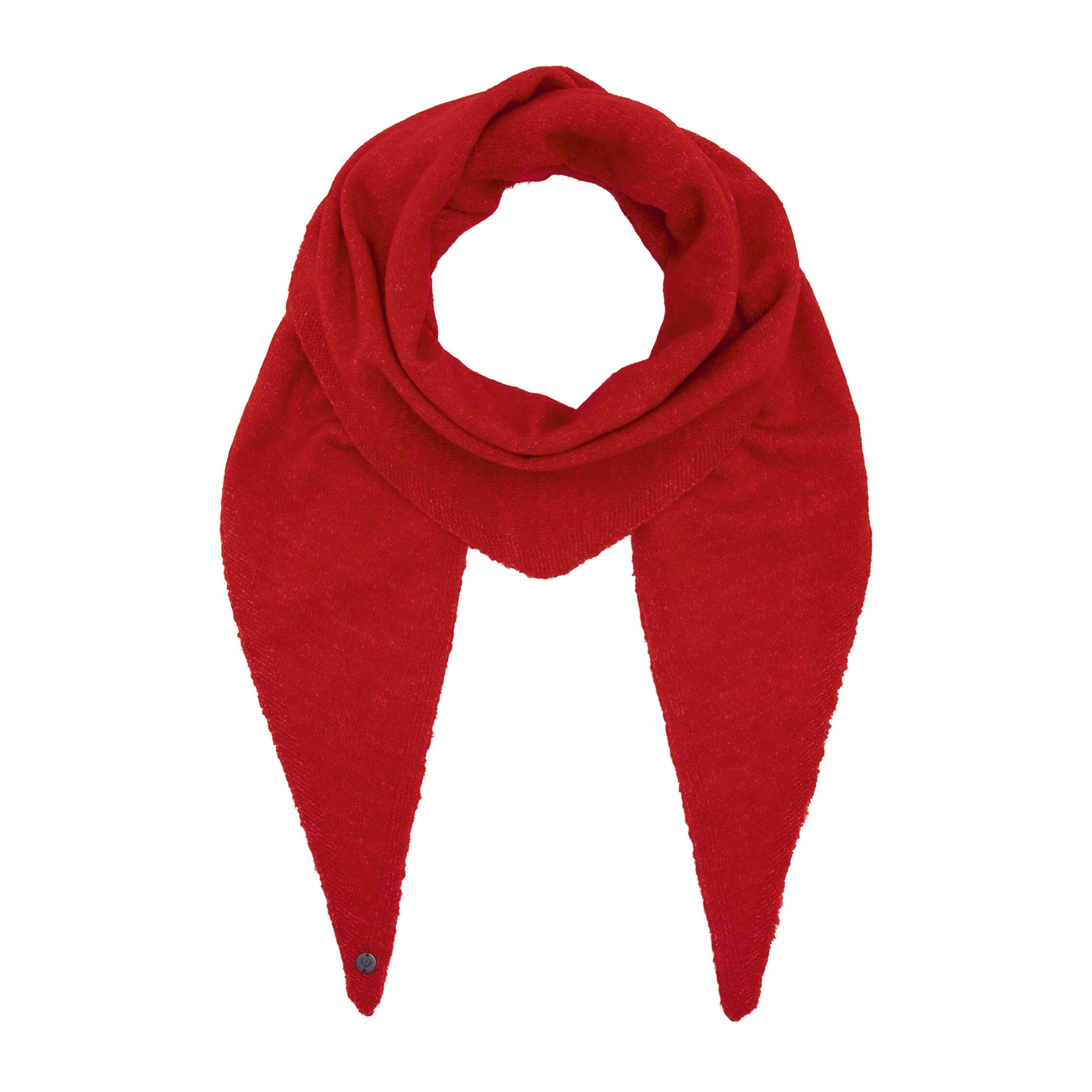 Foulard triangle en mélange de laine - Rouge Coquelicot