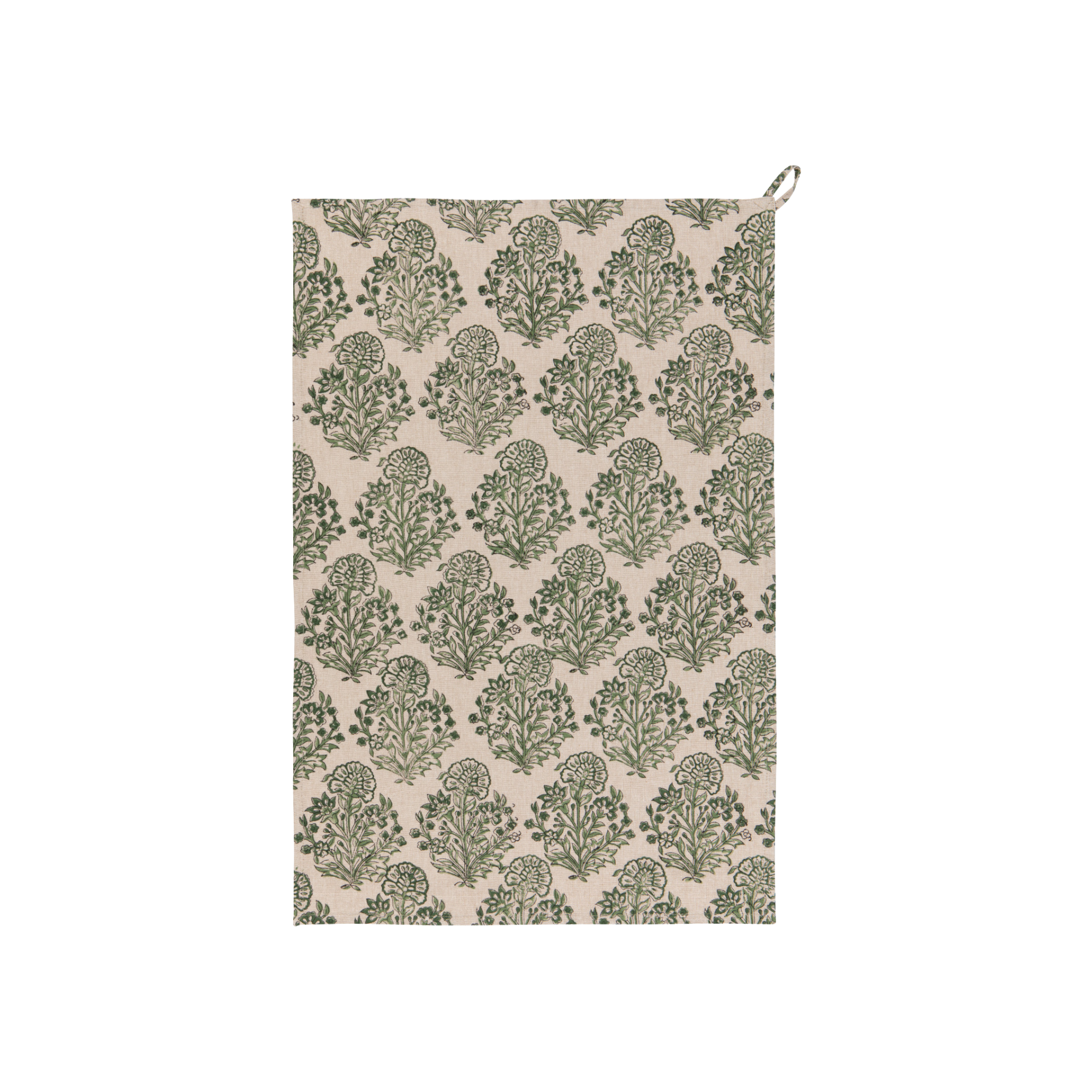 Linge à main de cuisine Vert Viridian Danica vert motifs cuisine essentiel 