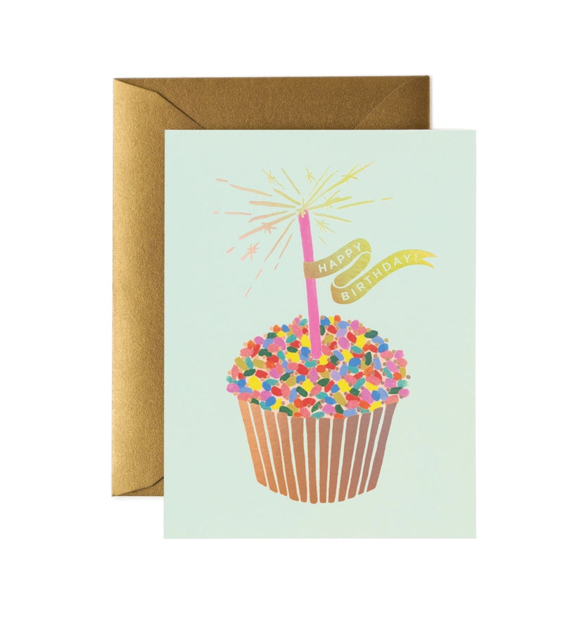 Carte Gâteau Cupcake Rifle Paper Co. Fête anniversaire bleu