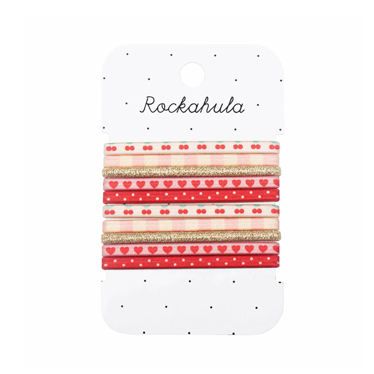 Paquet élastiques cheveux Cerise Rockahula Kids rouge rose coeur mode tendance accessoires 