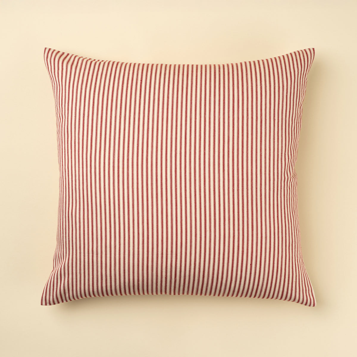 Coussin 24 pouce grand rayures blanches rouges Noël Indaba