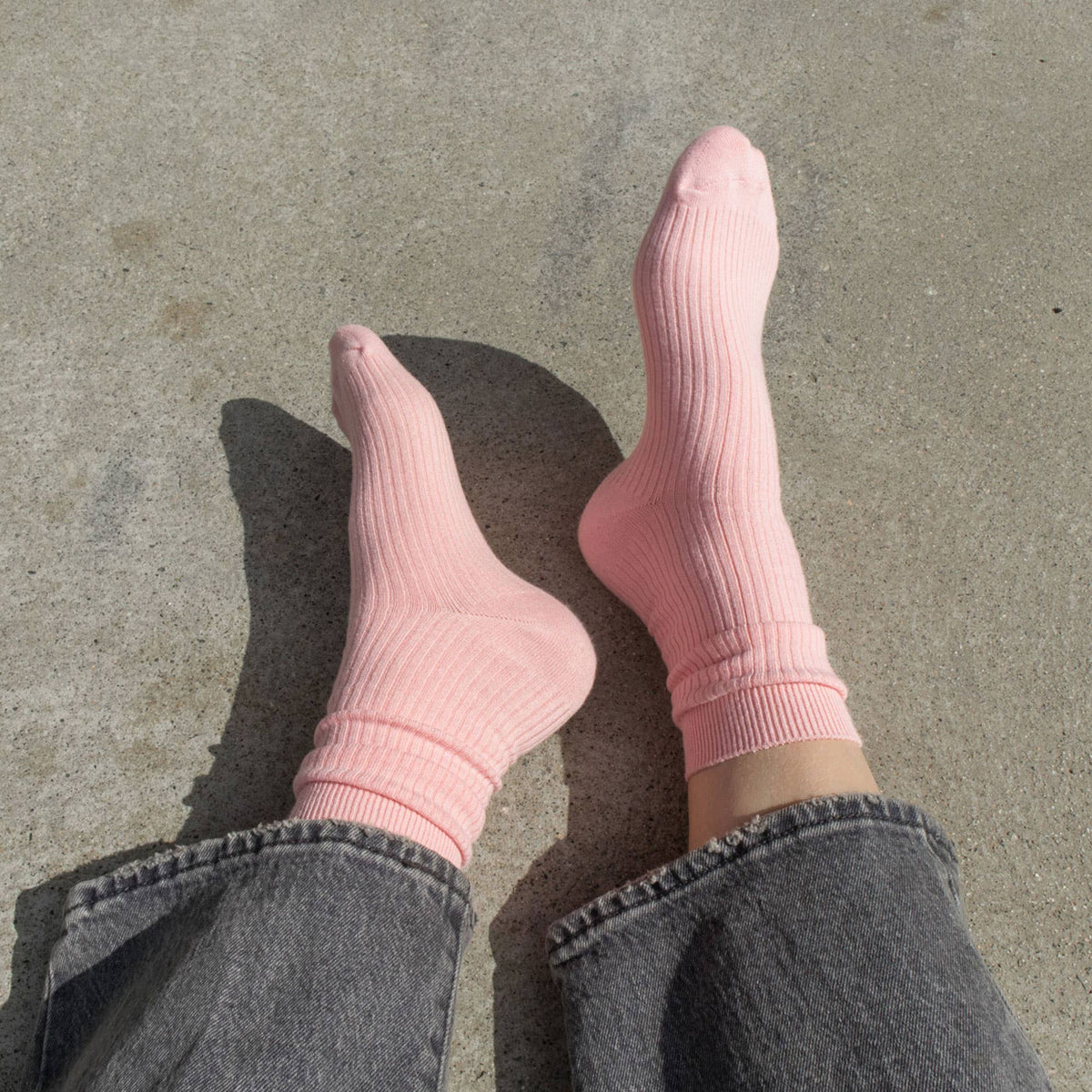 Chaussettes en coton - Rose poudré | Bondoodle
