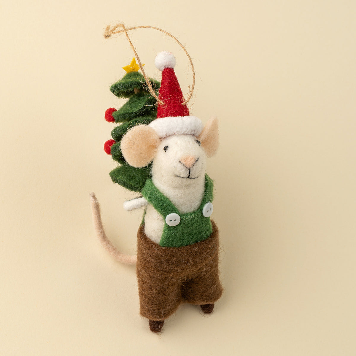 Ornement Noël souris sapin Tom Indaba