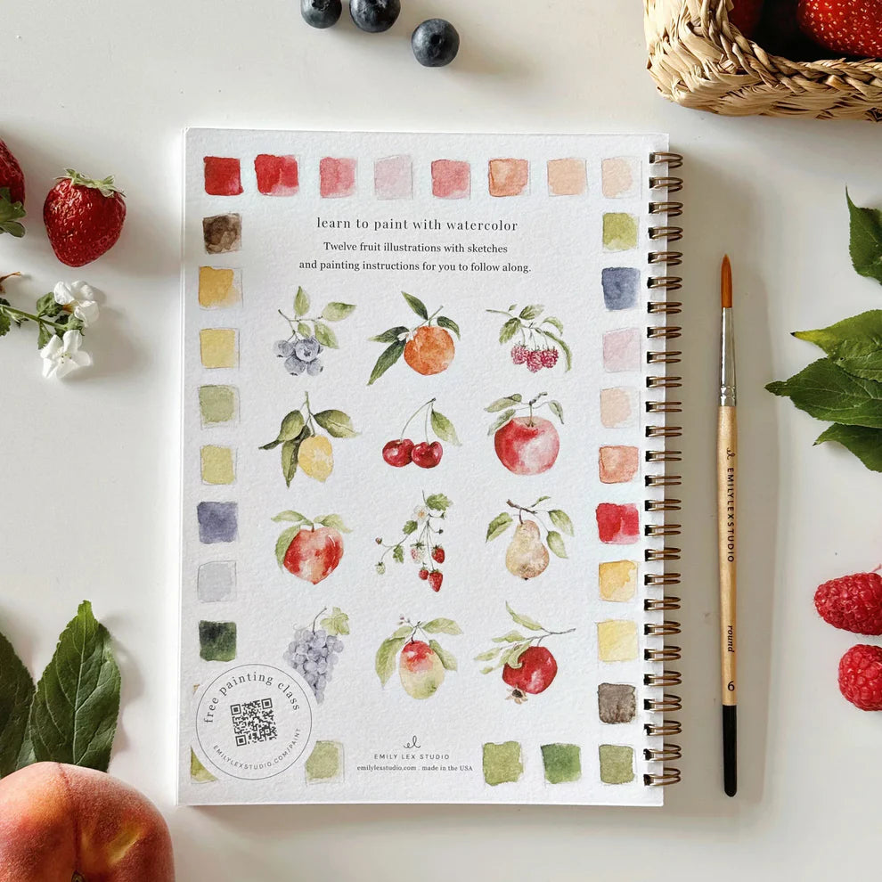 Cahier d’aquarelle - Fruits | Emily Lex Studio