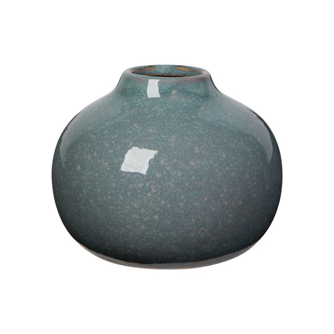 Vase, grès, décoration, bleu, Danica, Vancouver, Canada 