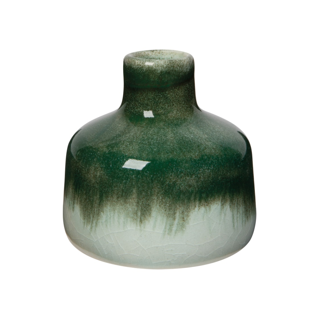 Vase, grès, vert sapin, décoration, Danica, Vancouver, canada