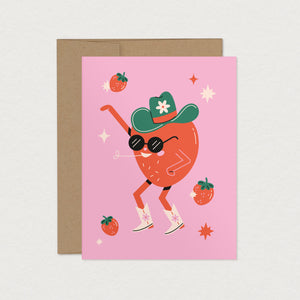Carte Fraise Cowboy