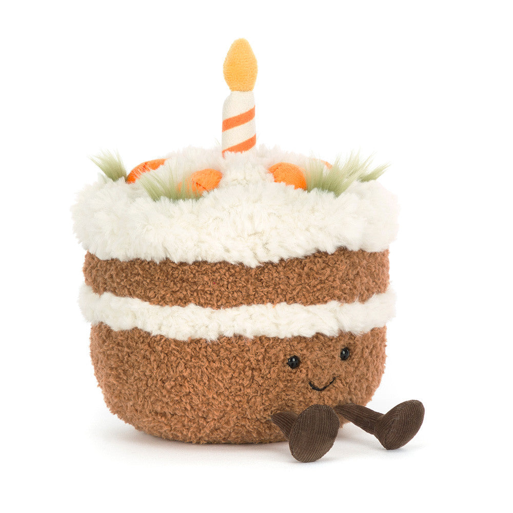 Peluche Amuseable Gâteau carottes Carrot Cake Jellycat toutou tendance bougie anniversaire 