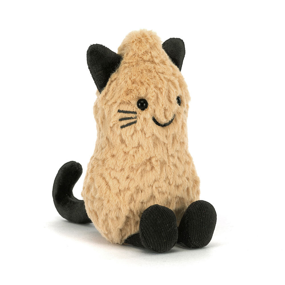 Peluche Amuseable Peanut en costume de chat Peanut Cat Jellycat cute nourriture arachide animal tendance