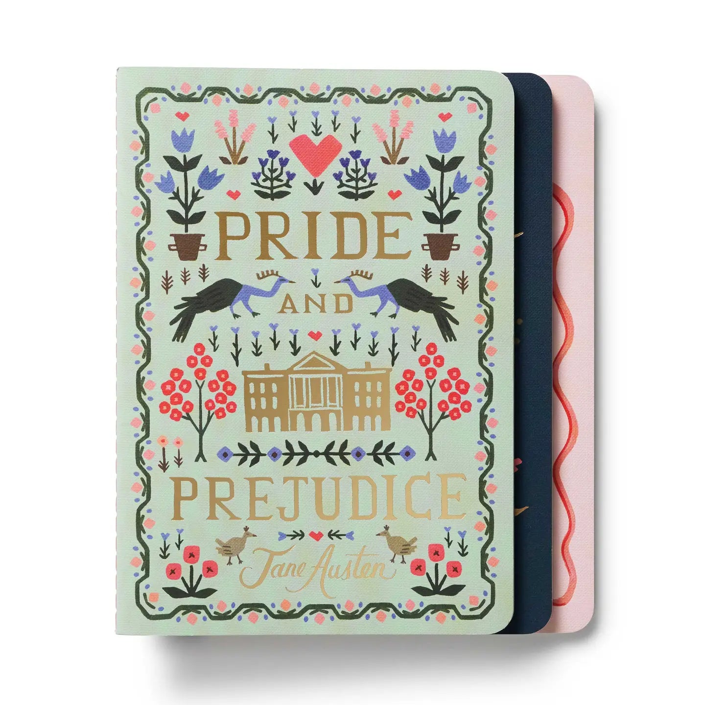 Ensemble 3 Carnets Jane Austen Rifle Paper Co. Pride and prejudice cute tendance pastel