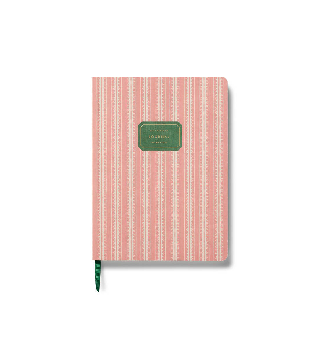 Journal Couverture Souple Motif Pinking Stripe Rifle Paper Co. Rose vert cute tendance 