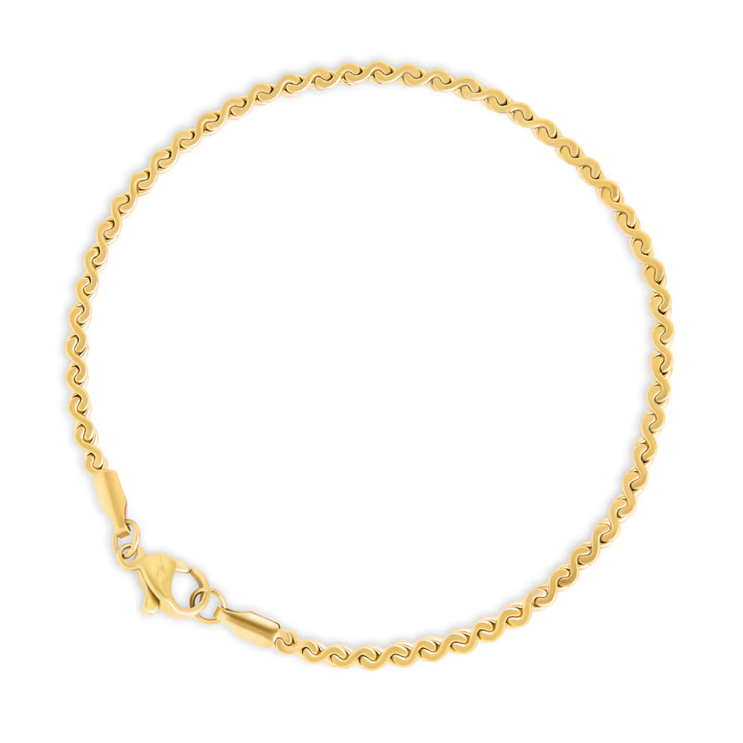 Bracelet acier inoxydable plaquée or Emma or Mia bijoux style mode 