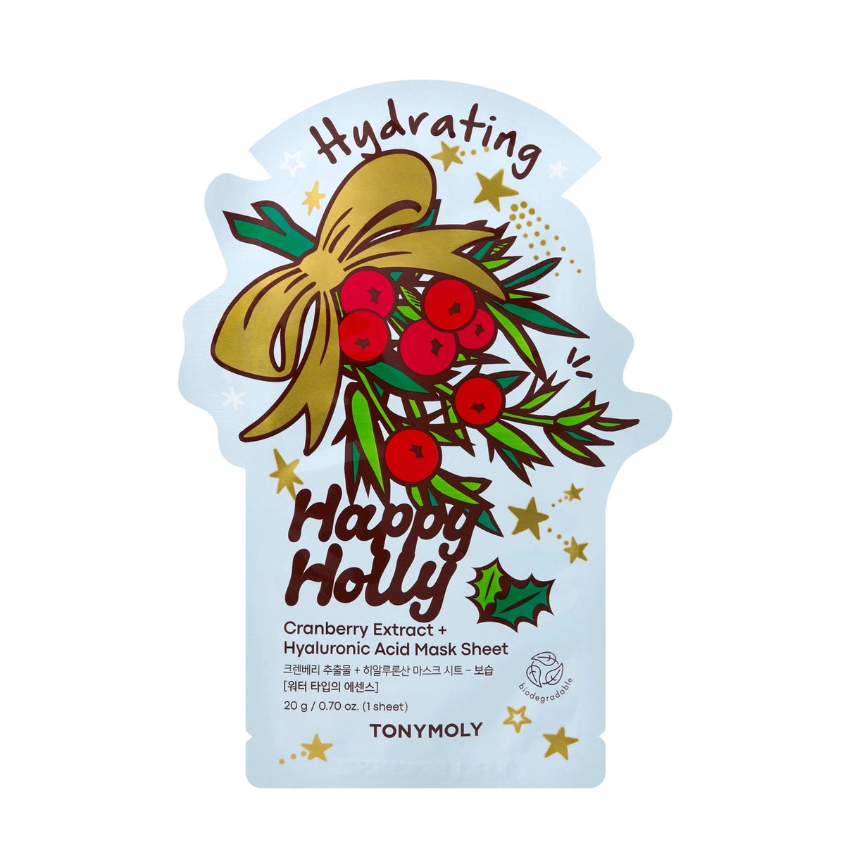 Masque visage TONYMOLY Happy Holly Corée skincare soin coréen cute tendance Noël cadeau 