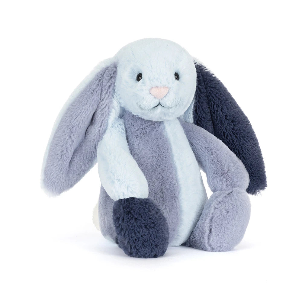 Peluche Lapin Bashful Mer Puddlesea Bunny Jellycat cute tendance mode bleu pâle foncé toutou