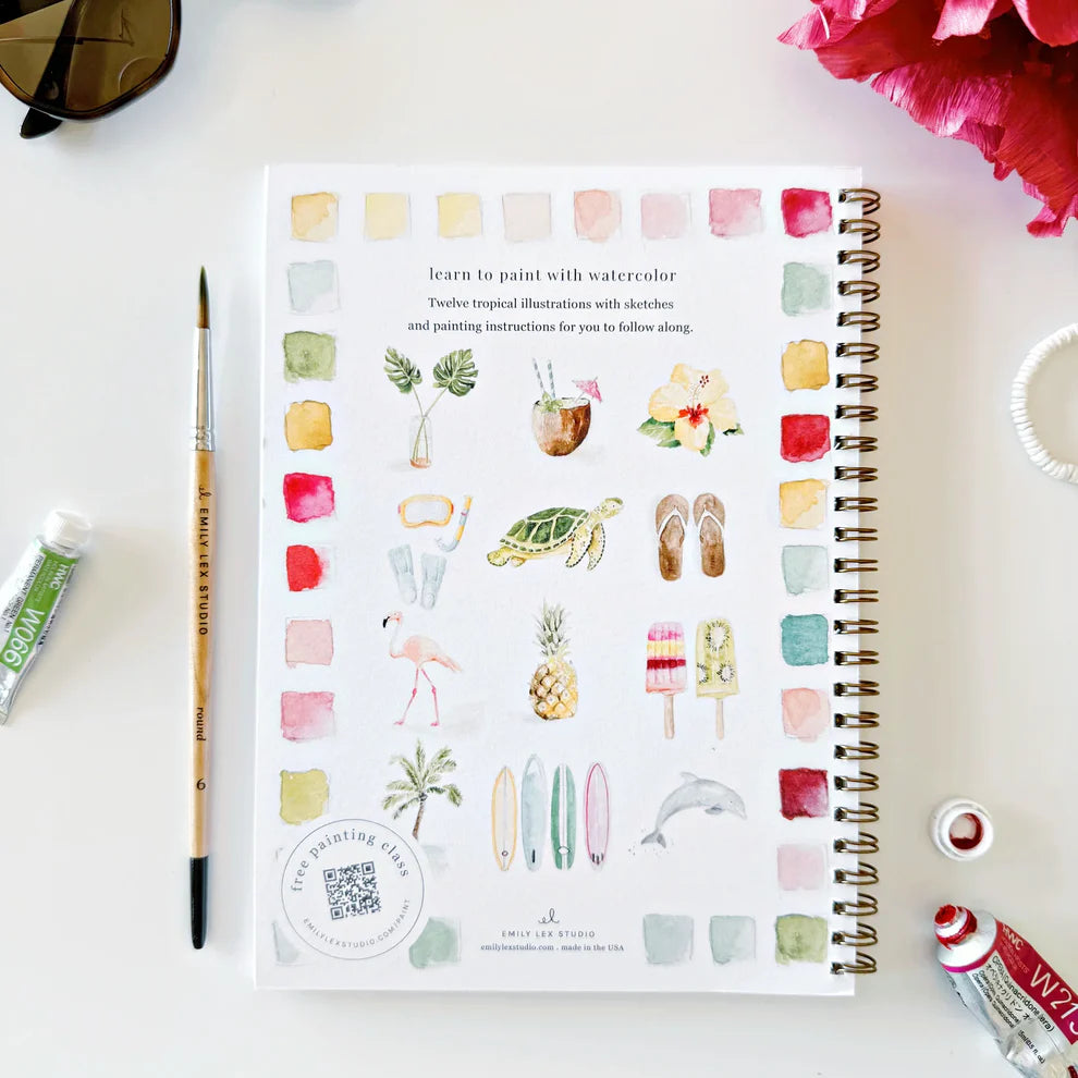 Cahier d’aquarelle - Tropiques | Emily Lex Studio