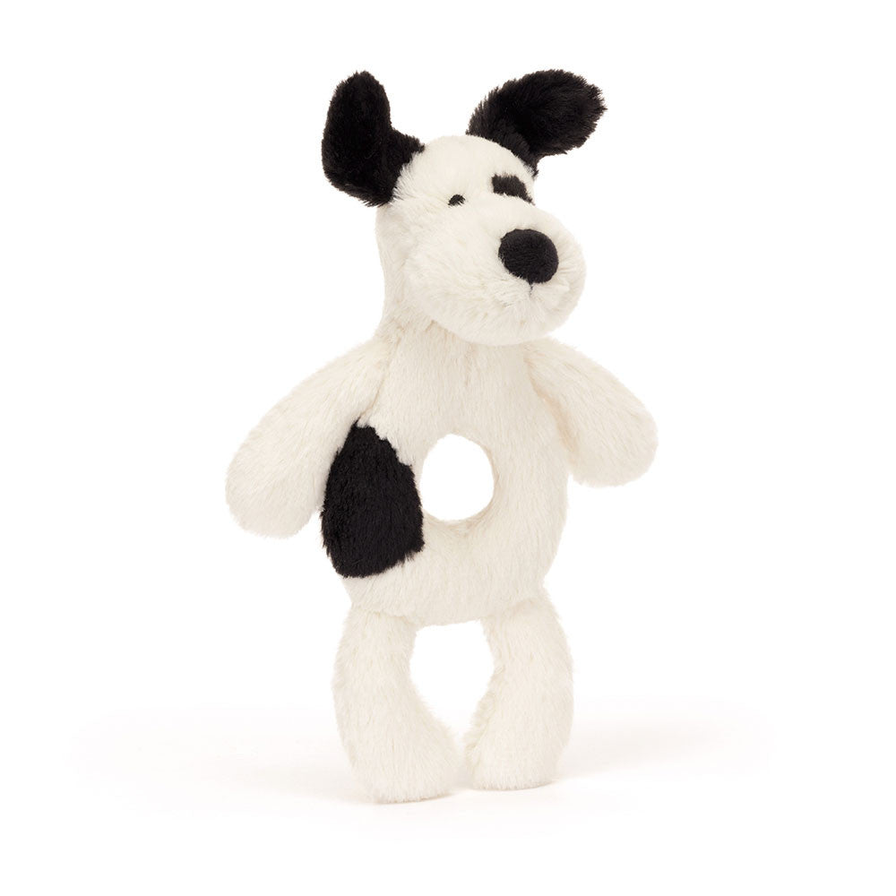 Hochet Jellycat Chien Noir et Blanc
