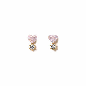 Boucles Bisou Coeur Rose